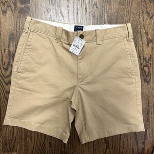 J.Crew Tan Chino Shorts waist 29 inseam 7” NWT